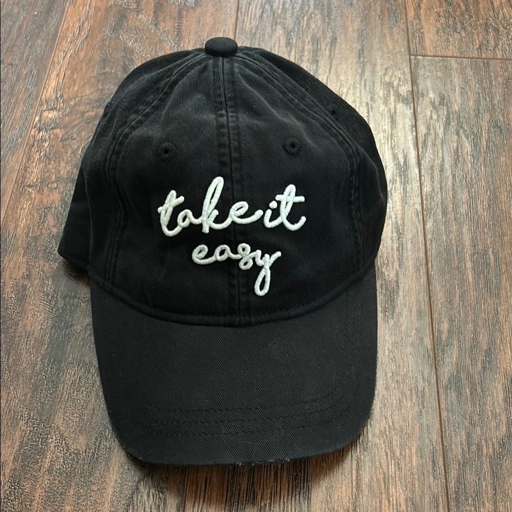 Black “take it easy” Cap